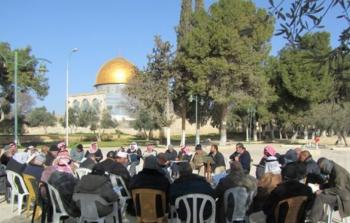 جانب من مصاطب العلم في باحات الأقصى (أرشيف)