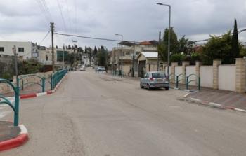 مدخل بلدة كفر قرع في الداخل المحتل (أرشيف)