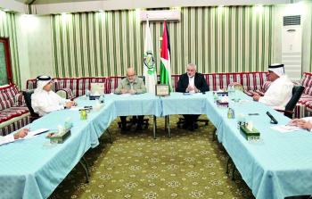 جانب من لقاء هنية مع نخبة من الإعلاميين والصحفيين القطريين