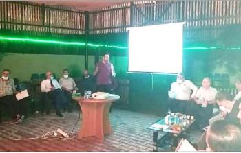 جانب من اللقاء بمدينة غزة أمس