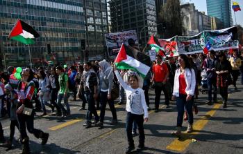 مسيرة لمنظمات أمريكية تدعم القضية الفلسطينية (أرشيف)