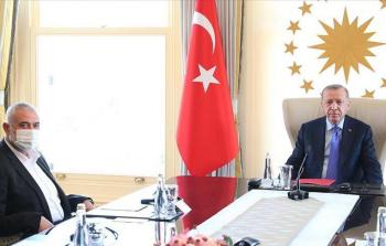 جانب من زيارة حماس ولقاء أردغان بقائدها هنية