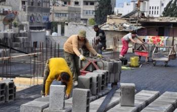 أعمال البناء في غزة