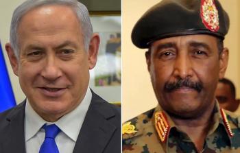 رئيس حكومة الاحتلال نتنياهو ورئيس المجلس السيادي السوداني البرهان