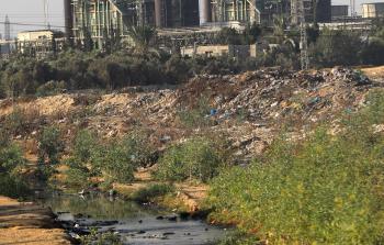 وادي غزة المجاور لمحطة التوليد ... تصوير/ ياسر فتحي