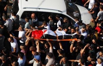 جانب من تشييع جثمان الشهيدة داليا السمودي في جنين