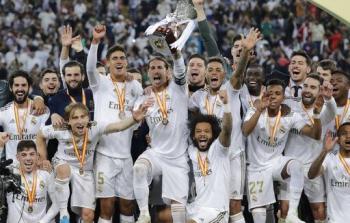 لحظة تتويج ريال مدريد بلقب الليجا الموسم الماضي