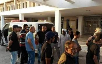 جانب من استلام جثمان الشهيدة