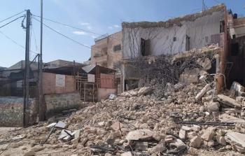 ركام المنزل المهدوم