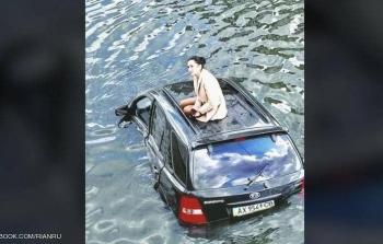 فتاة النهر نجت من غرق سيارتها