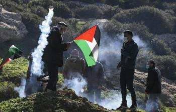 إصابات بقمع الاحتلال مسيرة بيت دجن الرافضة للاستيطان