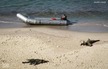 مشهد ضمن المناورة البحرية لفصائل المقاومة