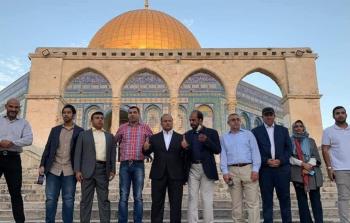 وفد تطبيعي من دول خليجية في زيارة سابقة للمسجد الأقصى (أرشيف)