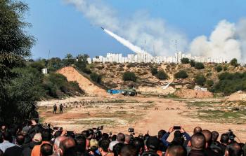 مناورة الفصائل الفلسطينية شمال قطاع غزة أمس