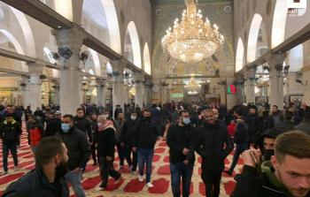 صورة من داخل المسجد الأقصى فجر اليوم