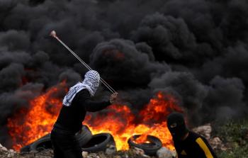 جانب من مواجهات فبراير مع الاحتلال