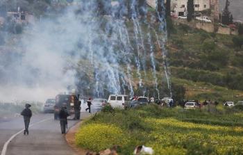 صورة حية لمواجهات شرق رام الله اليوم الجمعة