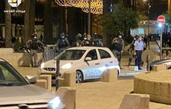 استنفار جنود الاحتلال في منطقة باب العامود