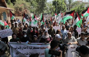 المشاركون نددوا بقرار الاحتلال
