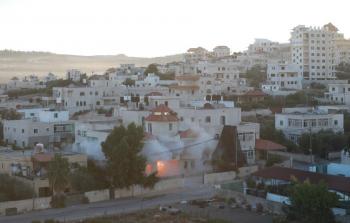 لحظة تفجير منزل الأسير شلبي (الأناضول)