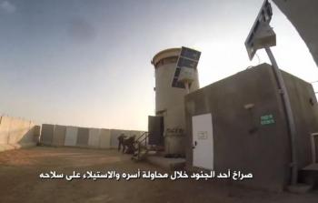 مقاتلو القسام خلال محاولتهم خطف أحد الجنود