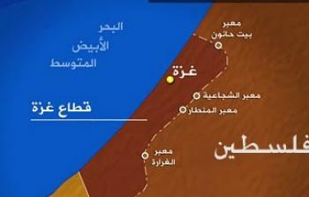 خريطة معابر قطاع غزة (أرشيف)