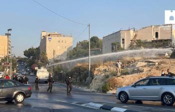 جانب من قمع الاحتلال وقفة في حي الشيخ جراح بالقدس المحتلة - أرشيف