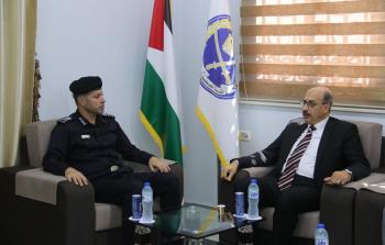 جانب من لقاء مدير عام الشرطة مع رئاسة جامعة الأزهر