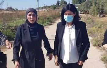 لحظة الإفراج عن القيادية جرار