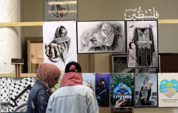 جانب من المعرض الفني (تصوير: ياسر فتحي)