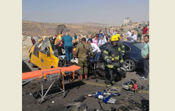 مكان حادث السير قرب نابلس