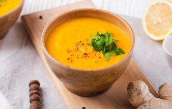 شوربة جزر بالزنجبيل