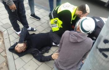 شاب مصاب من عملية الدهس