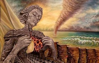 لوحة الفنانة التشكيلية ميرنا جاسر