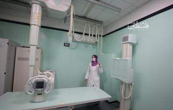 غرفة الأشعة في مستشفى الشفاء بغزة (تصوير: محمود أبو حصيرة)