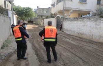 عمل الطواقم الحكومية خلال المنخفض