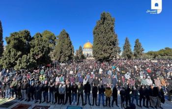 جانب من أداء صلاة الجمعة في المسجد الأقصى