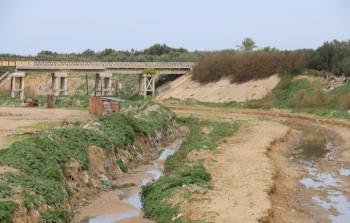 وادي غزة في حالة جفاف ملاحظة