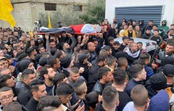 جانب من تشييع الشهيد أبو صلاح في مدينة جنين