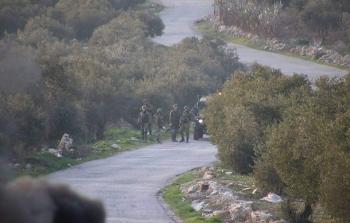 صورة لتمركز جنود الاحتلال على المدخل الشمالي لبيت لحم