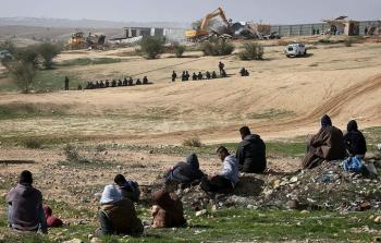 جانب من تنفيذ الاحتلال مخطط تهويدي في النقب (صورة أرشيفية)