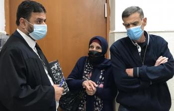 والدة الشهيد إياد الحلاق داخل محكمة الاحتلال