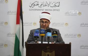 مؤتمر رئيس المجلس الأعلى للقضاء الشرعي د. حسن الجوجو (تصوير: محمود أبو حصيرة)