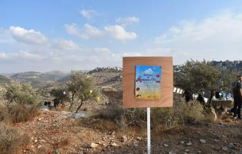 جانب من أعمال فداء وأندريه على جبل الريسان