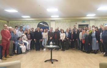 جانب من استقبال الوفد الصهيوني في بيت لحم