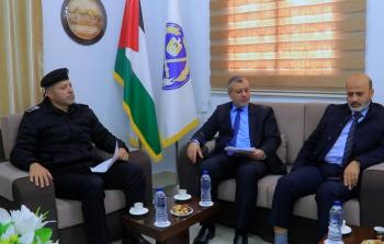 جانب من اجتماع قيادة الشرطة مع المستشار محد النحال