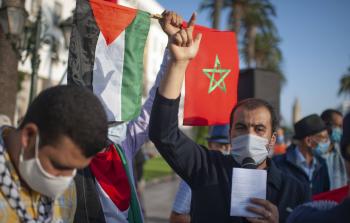 احتجاجات شعبية مغربية ضد التطبيع (أرشيف)