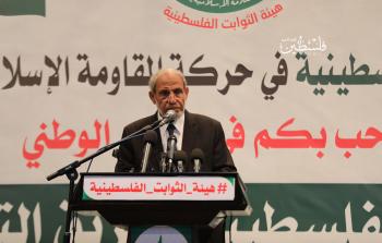 رئيس الهيئة الوطنية للثوابت الفلسطينية د. محمود الزهار  (تصوير: رمضان الأغا)