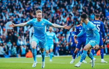 فرحة لاعبي مانشستر ستي