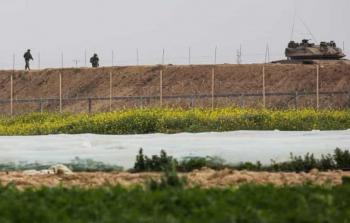 قوات الاحتلال المتمركزة شرق السلك الحدودي لغزة